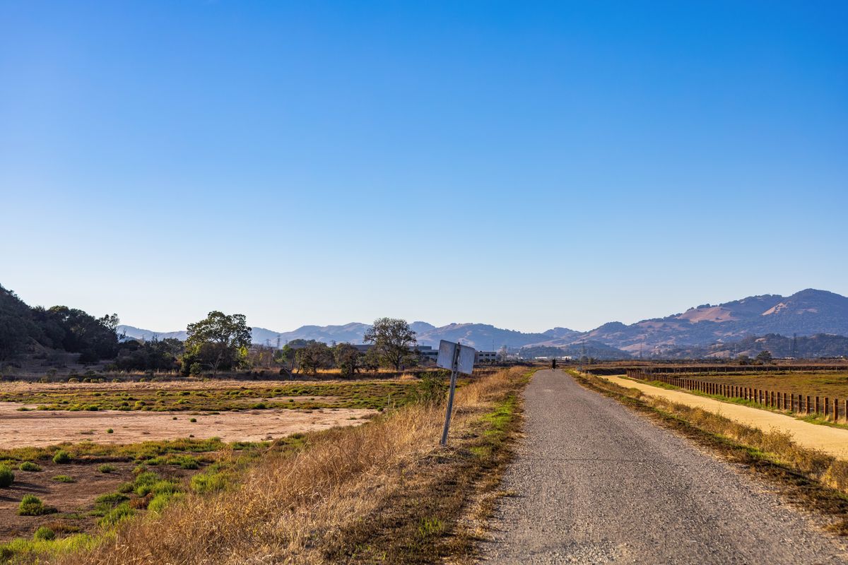 Dirt road heading into the hills