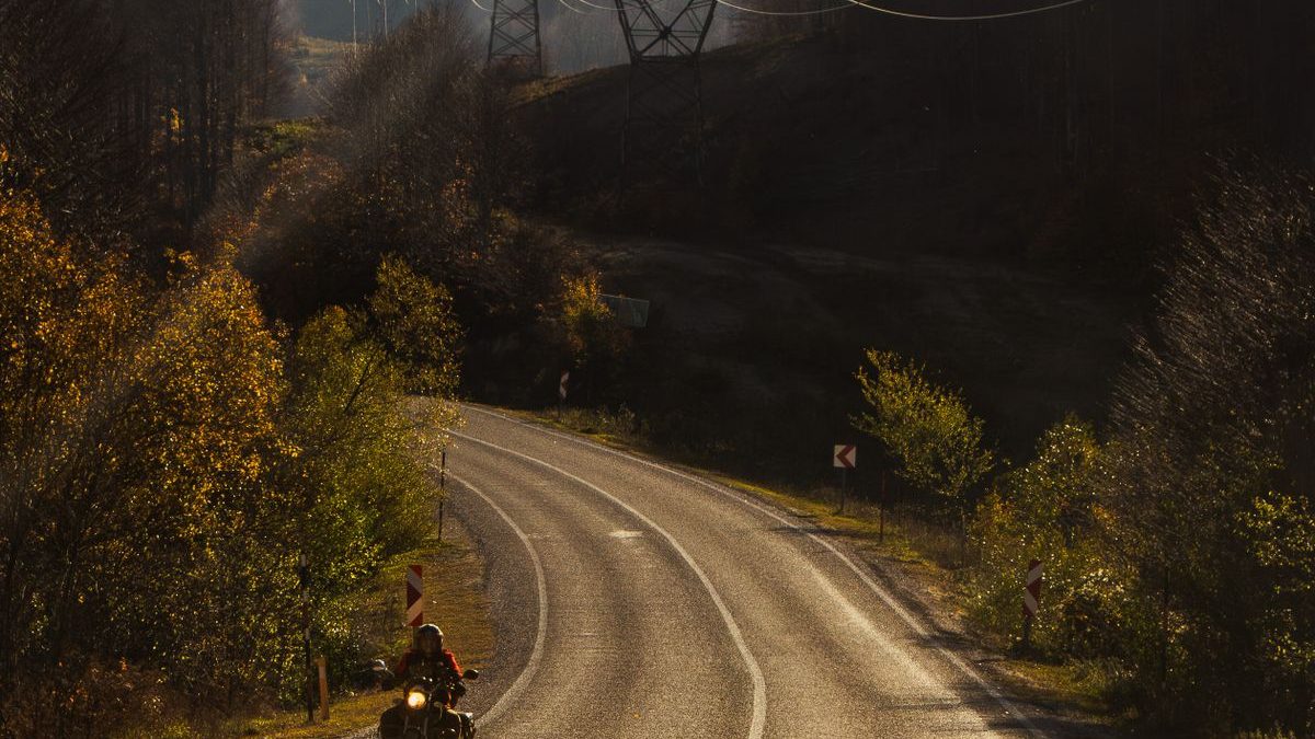 Motorcycle touring road Atlantic Canada