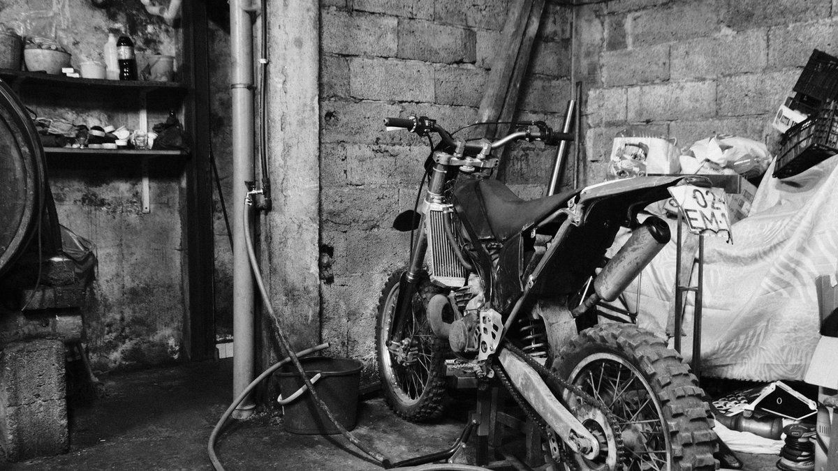 KTM adventure motorcycle on a gravel road