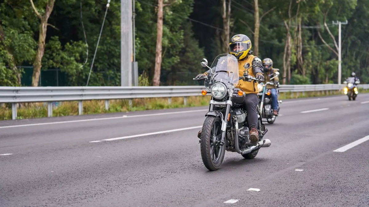 Three motorcyclists riding on an open highway - Father's Day gift guide for motorcycle dads