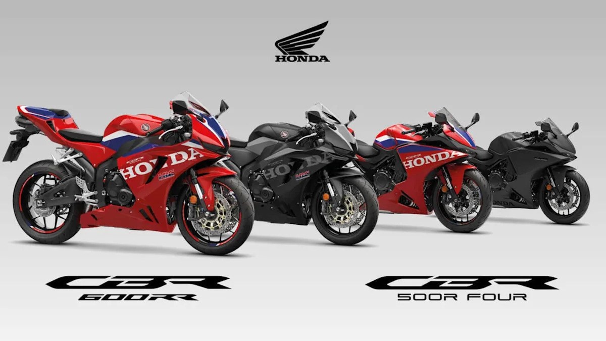 Honda CBR500R Four and CBR600RR, official Honda image