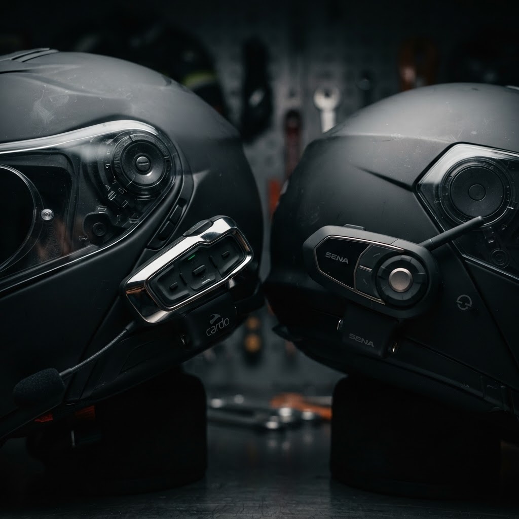 Motorcycle helmet intercom comparison — Sena, Cardo, and budget options for Canadian touring