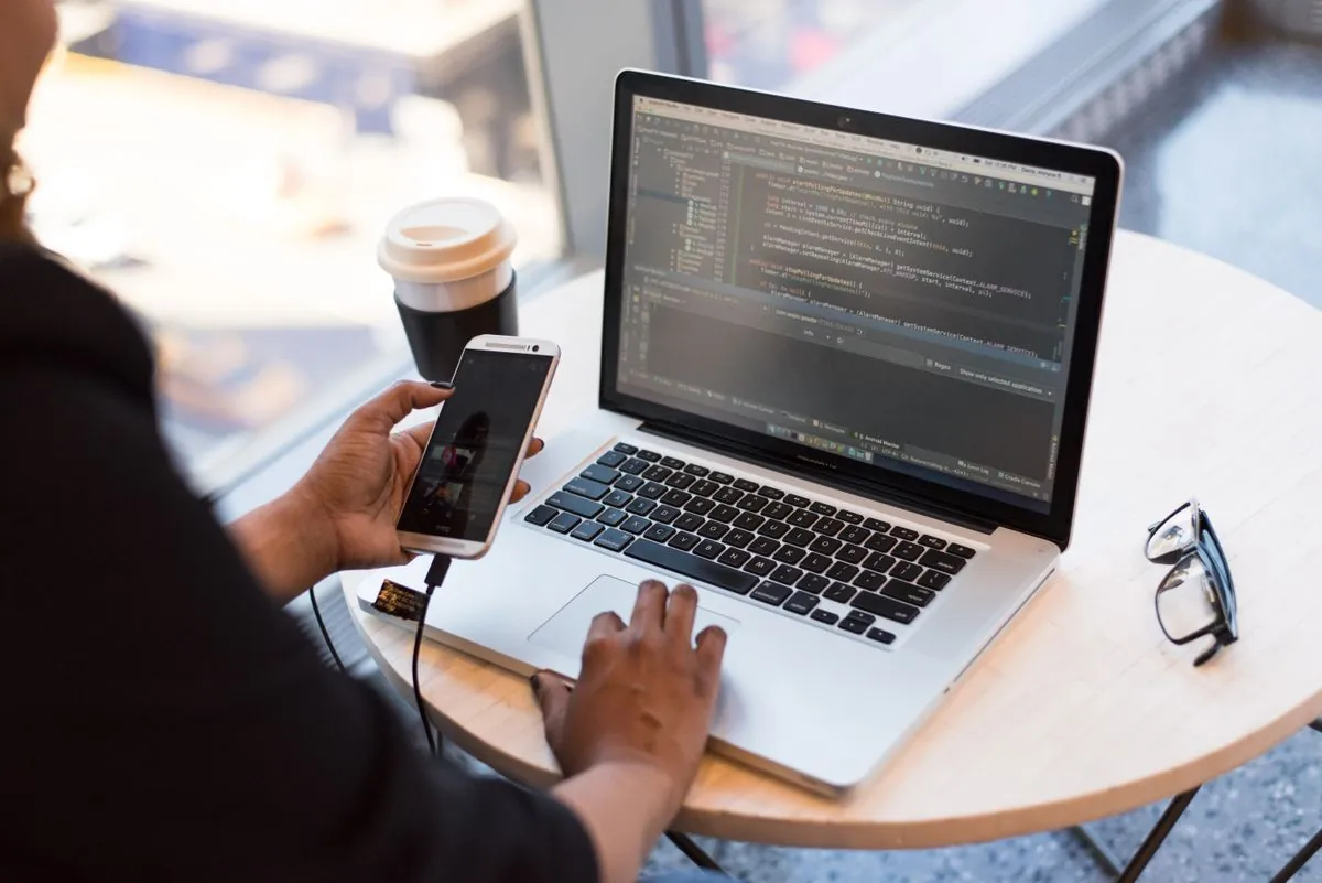 Creator desk setup charging multiple devices