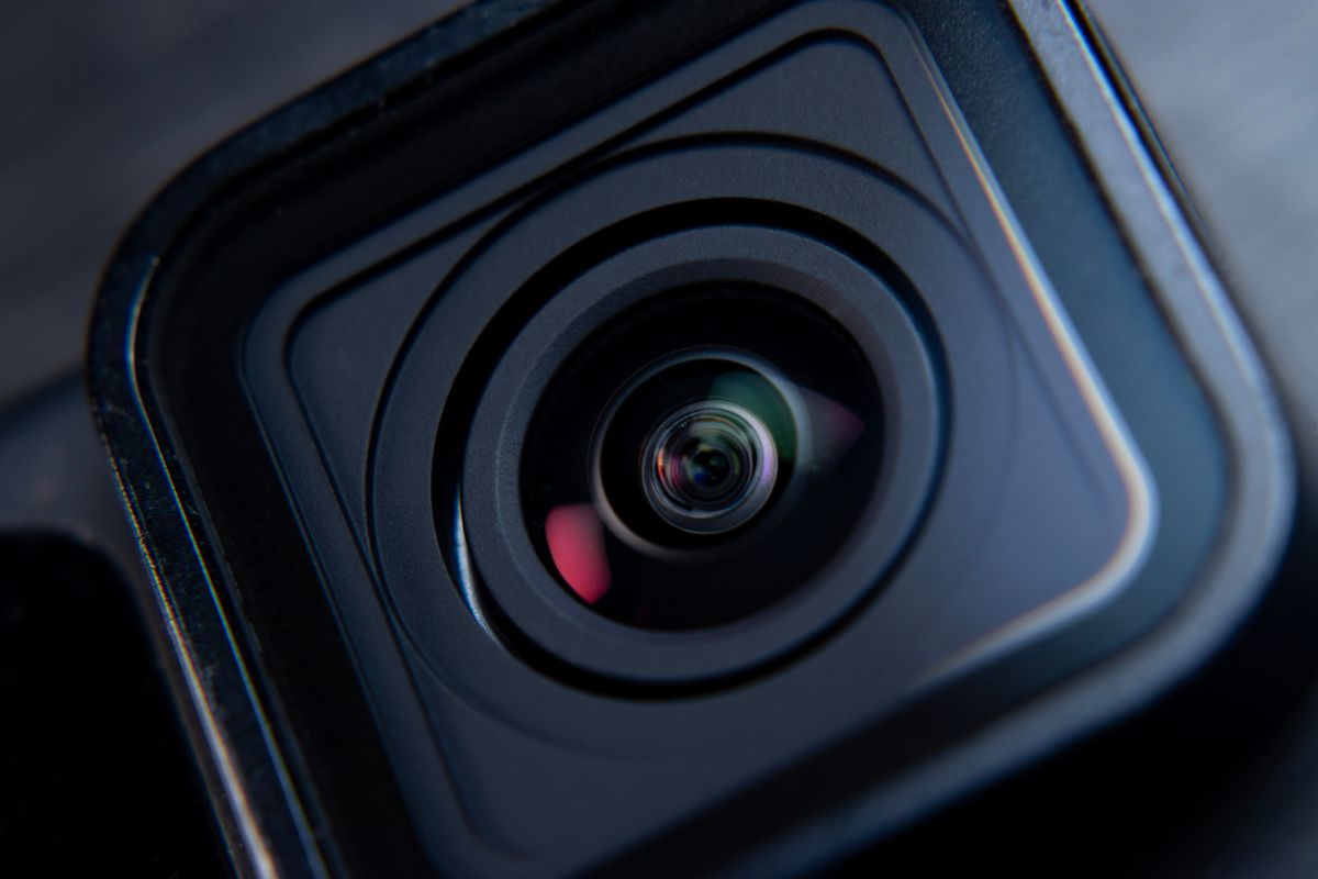 Action camera footage review setup