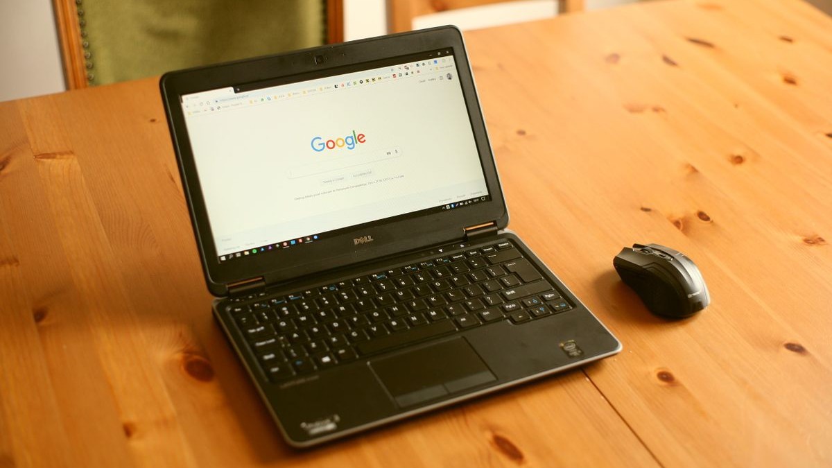 Laptop on a desk