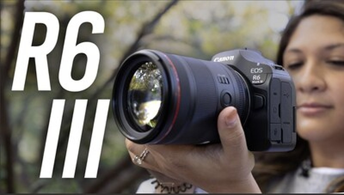 Canon EOS R6 Mark III full-frame mirrorless camera body, front view with RF mount