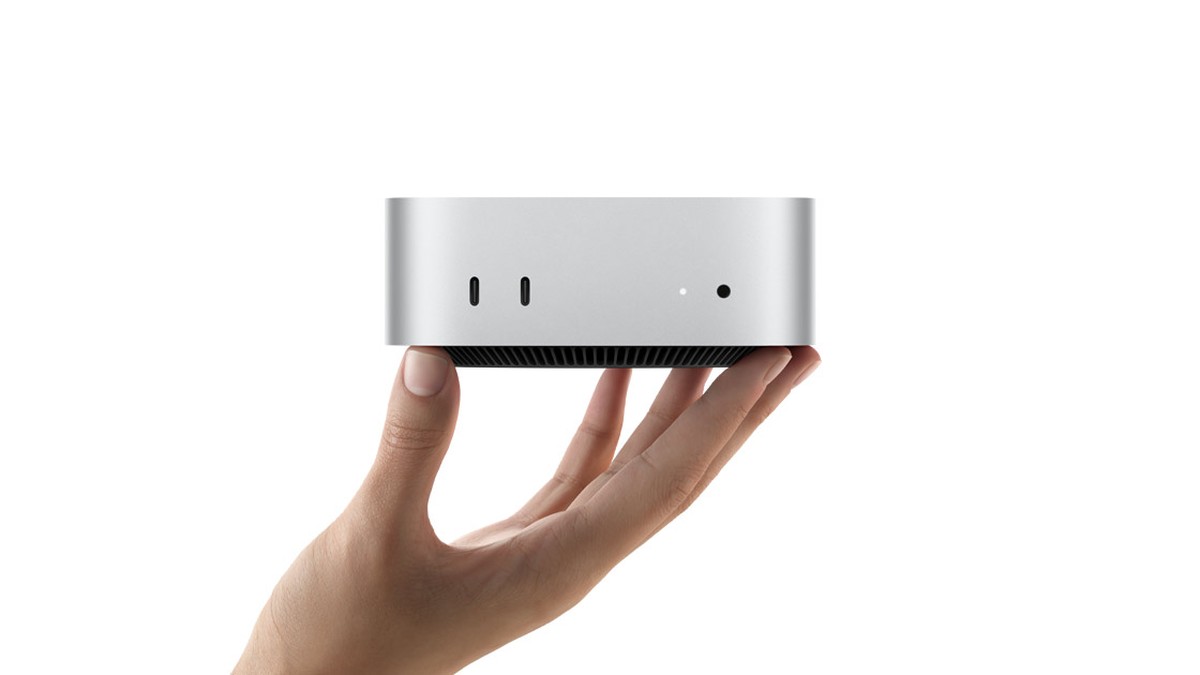 Apple Mac mini with M6 processor on a desk