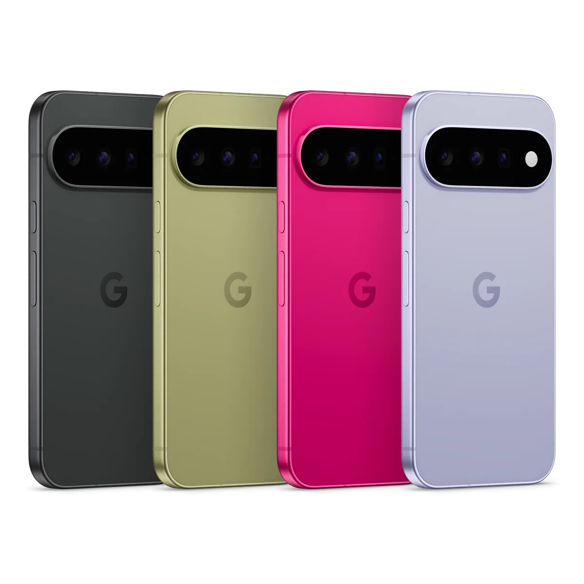Google Pixel 11 Pro smartphone family showing camera bar design and HiLight LED cluster