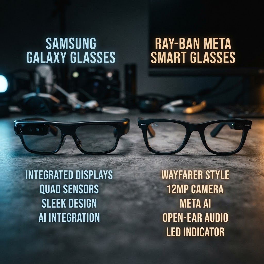 Samsung Galaxy Glasses vs Ray-Ban Meta comparison