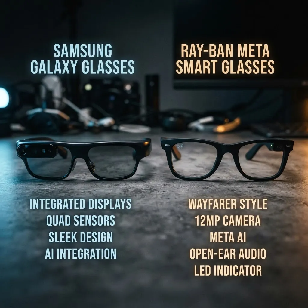 Samsung Galaxy Glasses vs Ray-Ban Meta comparison